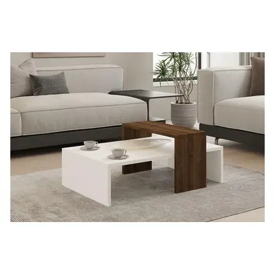 Hanah Home Coffee Table Glow - White, Walnut