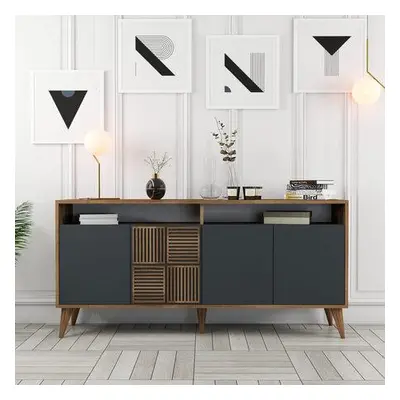 Hanah Home Console Milan 160 - Walnut, Anthracite