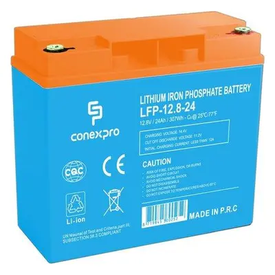 Baterie Conexpro LFP-12.8-24 LiFePO4, 12V/24Ah, T12, LFP-12.8-24