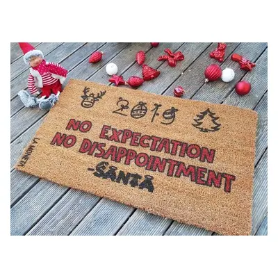 Aberto Design Coco Doormat No Expectations BrownBlack