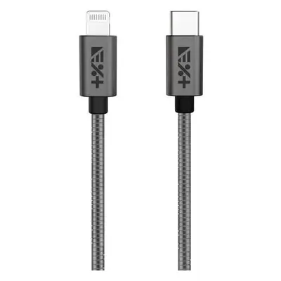 Next One USB-C to Lightning Metallic Cable 1.2m šedý