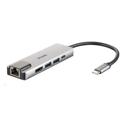 D-Link DUB-M520 5-in-1 USB-C Hub with HDMI/Ethernet and Power Delivery, DUB-M520