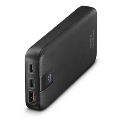 Hama PD 10 powerbanka, 10000 mAh, 3 výstupy: 2x USB-C, 1x USB-A, LED displej, PD, Qualcomm