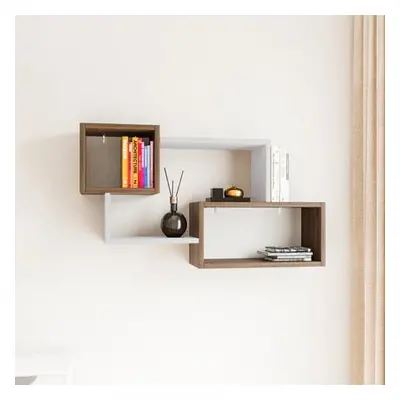 Hanah Home Wall Shelf Ayder - Walnut, White