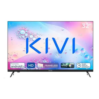 KIVI - 32', HD, AndroidTV 11, Černá, 1366x768, 60 Hz, rep.2x8W, 26 kWh/1000h , HDMI 3x, USB 2x,