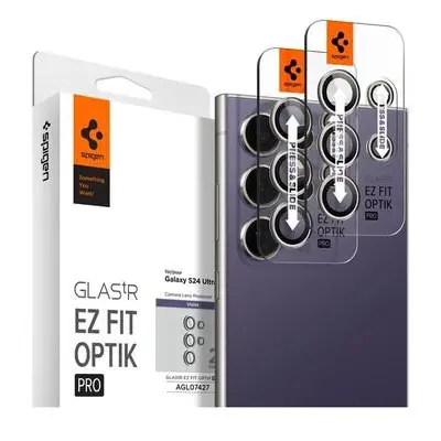 Spigen Glass tR EZ Fit Optik Pro 2 Pack ochranné sklo na fotoaparát Samsung Galaxy S24 Ultra fia