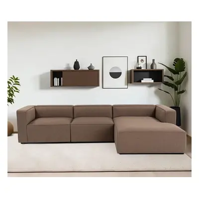 Atelier del Sofa Corner Sofa Mora XL (L1-O1-ChlRight) - Brown Brown