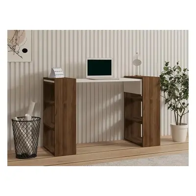 Hanah Home Study Desk Handy - Walnut, White