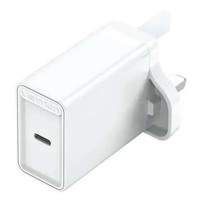 USB-C Wall Charger Vention FADW0-UK 20W UK White,