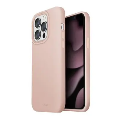 UNIQ Lino Blush Pink MagSafe Compatible iPhone 13 Pro růžový