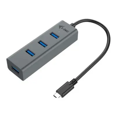 i-tec USB HUB 3.1 Type C METAL/ 4 porty/ USB 3.0/ šedý, C31HUBMETAL403