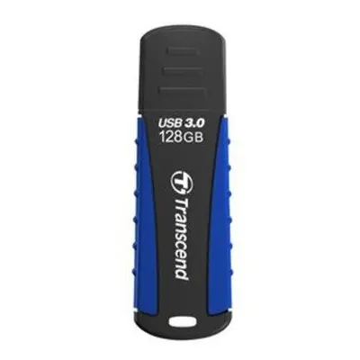 Transcend 128GB JetFlash 810 USB 3.1 (Gen 1) flash disk, černo/modrý, odolá nárazu, tlaku, prach