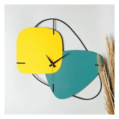 Wallity Decorative Metal Wall Clock Brazil - Yellow