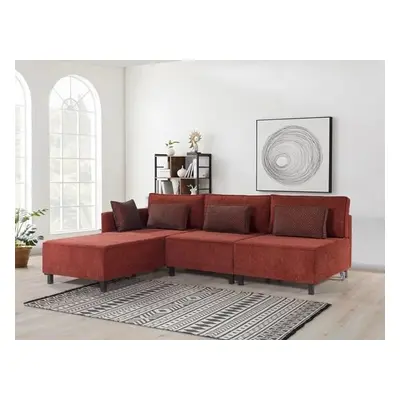 Atelier del Sofa Corner Sofa-Bed Matris Left - Claret Red Claret Red