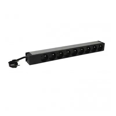 LEGRAND PDU Základní, 1U-19", výstup 9x 230V (CZ/FR), 1-fáze 16A, vstup CZ vidlice - kabel 3m, L