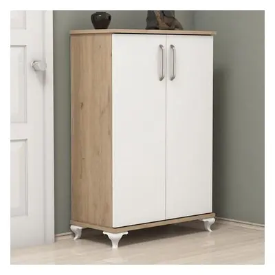 Hanah Home Shoe Cabinet Asta - Walnut, White