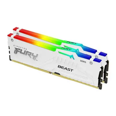 Kingston Fury Beast White DDR5 64GB 6000MHz CL30 RGB chladič (Kit 2x32GB), KF560C30BWAK2-64