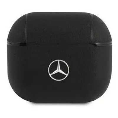 Mercedes Kožené Pouzdro pro AirPods 3 Black