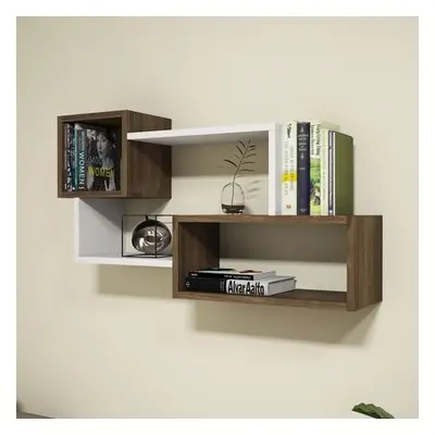 Hanah Home Wall Shelf Afro - White, Walnut