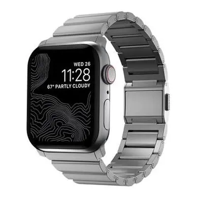 Nomad remienok pre Apple Watch 42/44/45 mm - Titanium Band/Silver Hardware