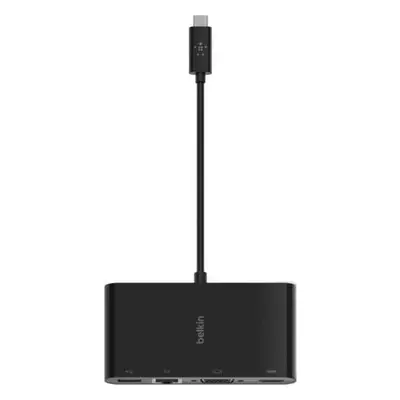 Belkin USB-C multimediální adaptér HDMI, VGA, RJ45, USB-A 3.0 černý