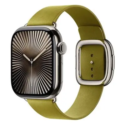 Apple Watch 42/41/40mm zelenožlutý řemínek s moderní přezkou S