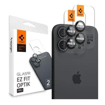 Spigen Glass tR EZ Fit Optik Pro sada skel iPhone 16/16 Plus černá (2-pack)