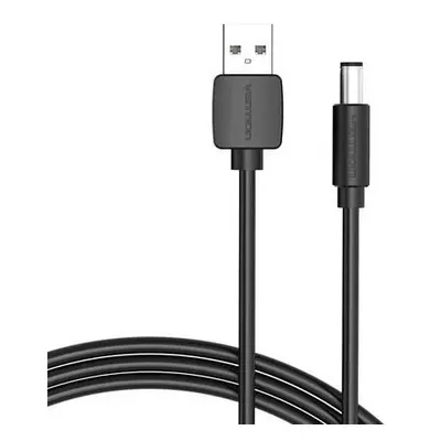 Power Cable USB 2.0 to DC 5.5mm Barrel Jack 5V Vention CEYBD 0,5m (black)