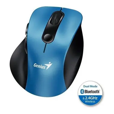 GENIUS Ergo 9000S Blue/ duální Bluetooth + 2,4GHz/ 2400 dpi/ bezdrátová/ tichá/ modrá, 310300384