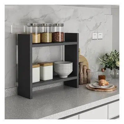 Hanah Home Kitchen Shelf Denver - Anthracite Anthracite