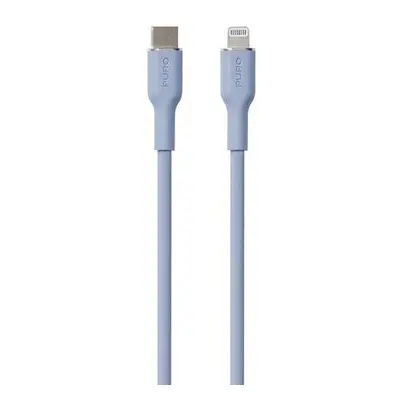 Puro kábel Soft Silicone Cable USB-C to Lightning 1.5m - Light Blue