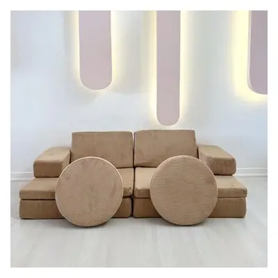 Atelier del Sofa 2-Seat Sofa-Bed Puzzle - Camel