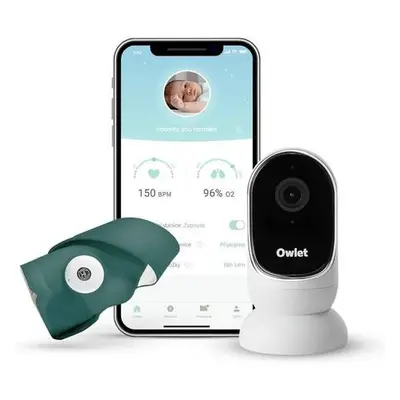 Owlet Cam 2 kamera & Smart Sock 3 Duo chytrá ponožka tmavě zelená