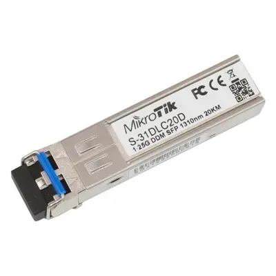 MikroTik optický modul SFP, SM, 1.25Gbit, 1310nm, LC duplex, dosah 20km, S-31DLC20D