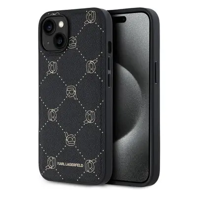 Karl Lagerfeld PU Karl Heads Pattern Magsafe Zadní Kryt pro iPhone 14 Black