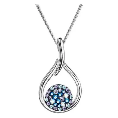 Evolution Group Nadčasový stříbrný náhrdelník s krystaly Swarovski 32075.3 Blue Style (řetízek, 