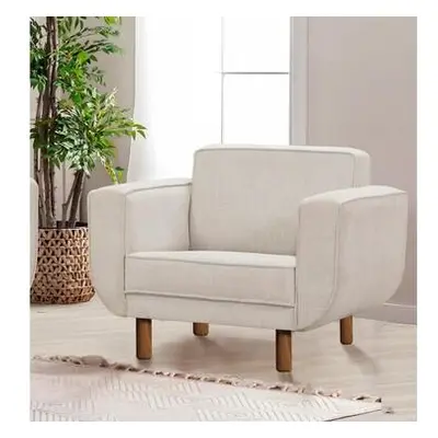 Atelier del Sofa Wing Chair Larus Berjer - Walnut, Cream