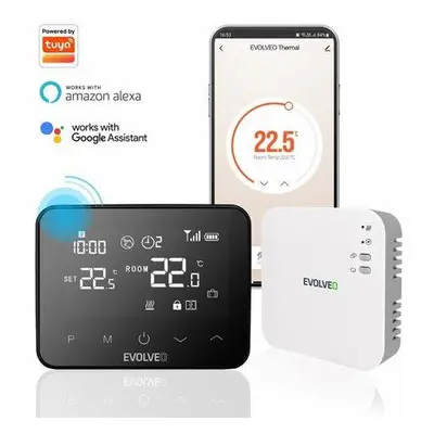 EVOLVEO Thermal, chytrý bezdrátový programovatelný termostat, wifi, BT