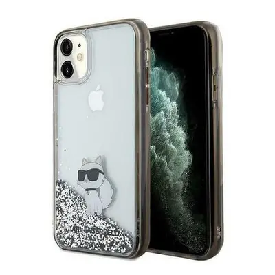 Karl Lagerfeld Liquid Glitter Choupette zadní kryt pro iPhone 11 čirý