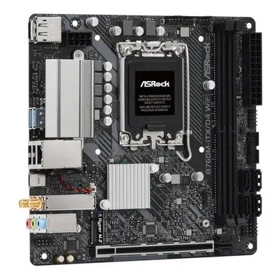 ASRock B760M-ITX/D4 WIFI / Intel B760 / LGA1700 / 2x DDR4 / 1x M.2 / HDMI / DP / USB-C / WiFi / 