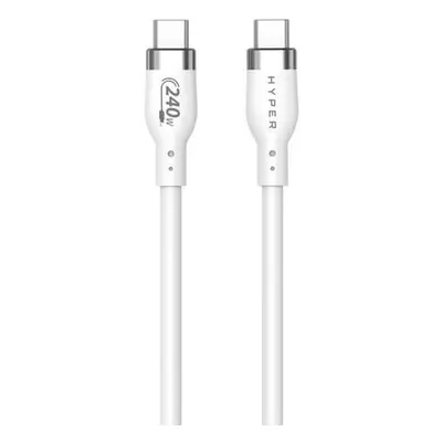 Hyper Silicone 240W USB-C nabíjecí kabel 2m bílý