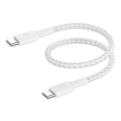 Belkin USB-C na USB-C kabel, 15cm, bílý - odolný