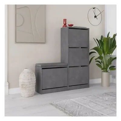 Hanah Home Shoe Cabinet Dude - Grey Grey