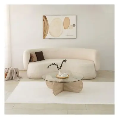 Hanah Home Coffee Table Himalayas - Travertine Travertine