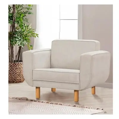 Atelier del Sofa Wing Chair Larus Berjer - Oak, Cream