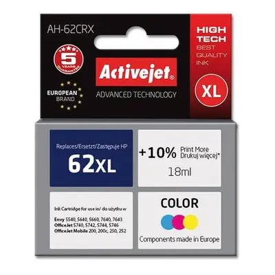 Atrament ActiveJet pre HP 62XL C2P07 AH-62CRX Tricolor 18 ml , AH-62CRX