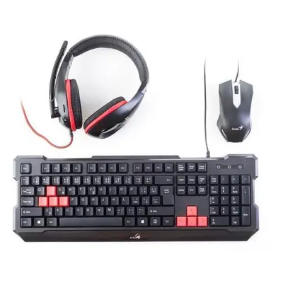 GENIUS GX GAMING KMH-200/ Herní set klávesnice s myší a headsetem, 31280230105