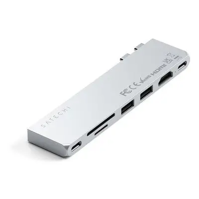 Satechi USB-C Pro Hub Slim - Silver, ST-HUCPHSS