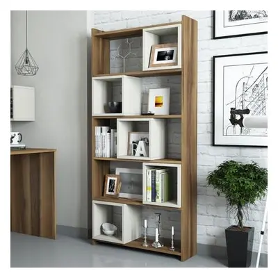 Hanah Home Bookshelf Box - Walnut, Cream