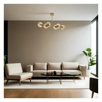 Opviq Chandelier Yeni Favori 6 Lı Eskitme Bal Camlı Avize